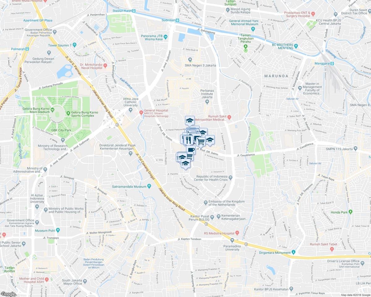 地図の対応がテキパキとしていました。ジャカルタ