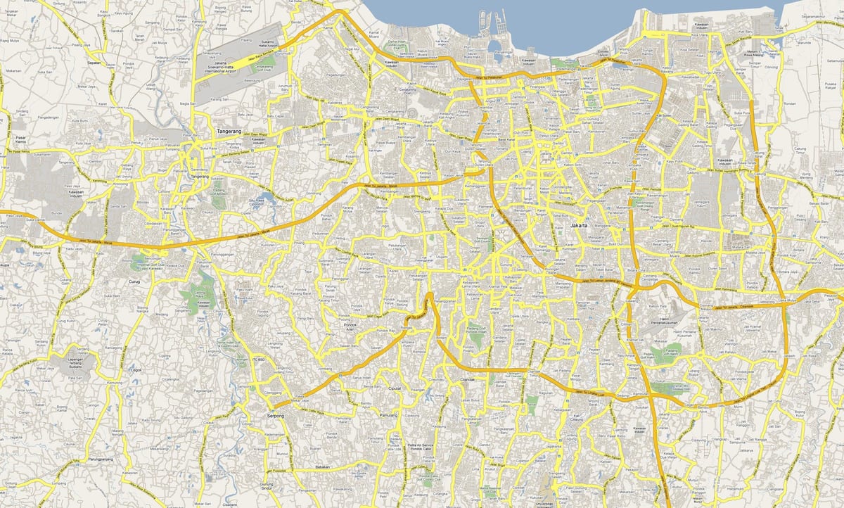 地図の道ジャカルタ