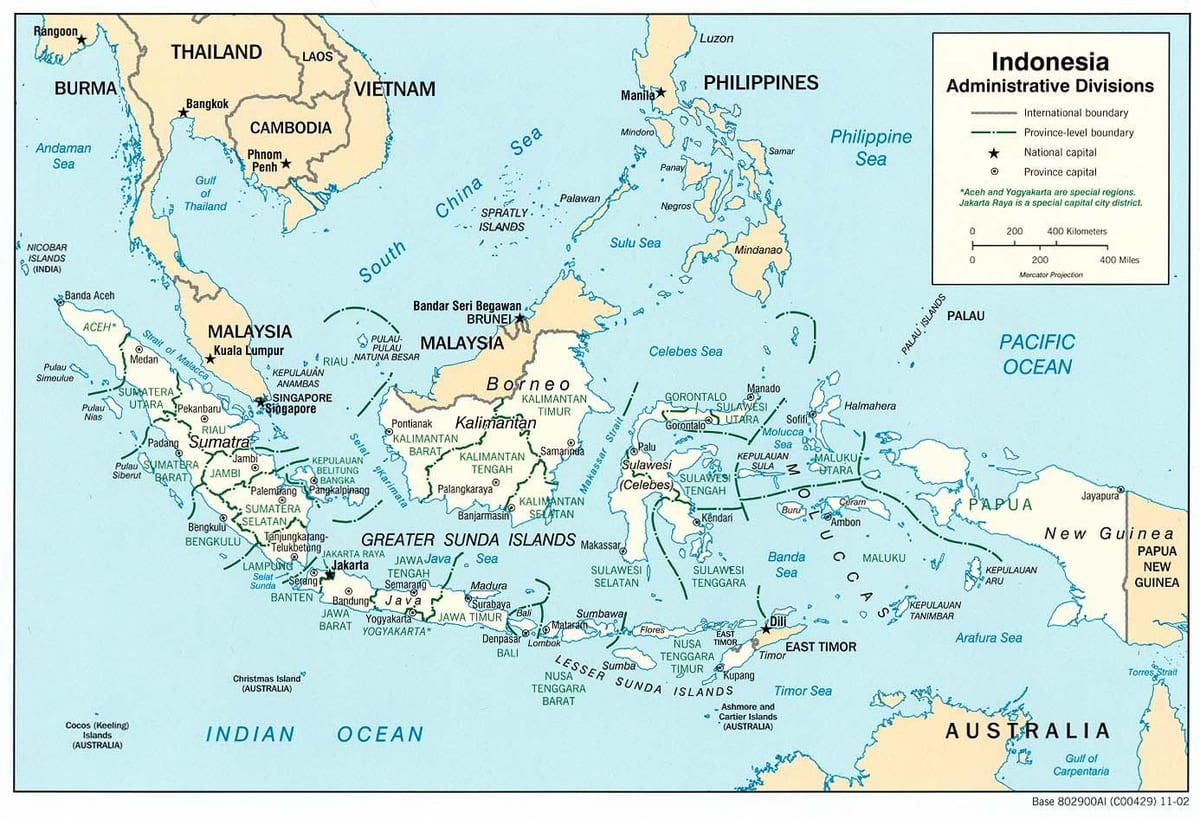 ジャカルタインドネシアの世界地図