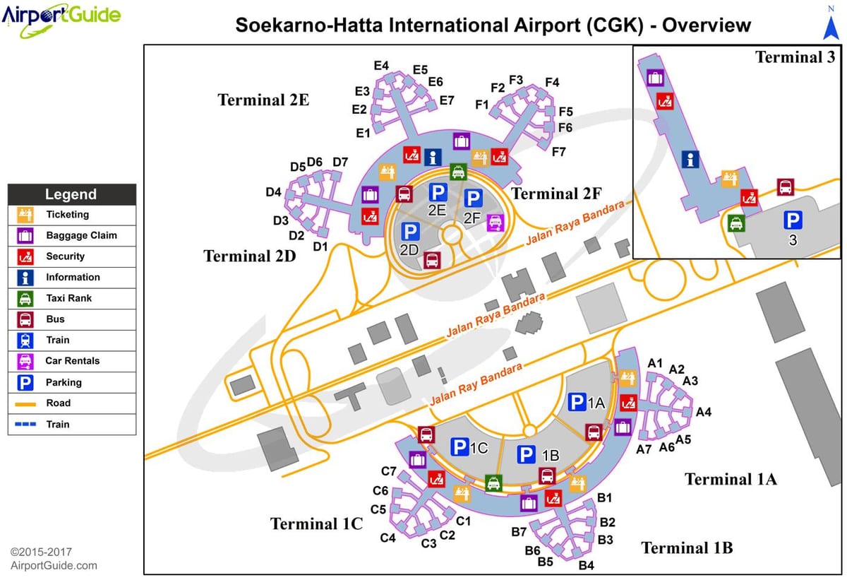スカルノハッタ国際空港地図