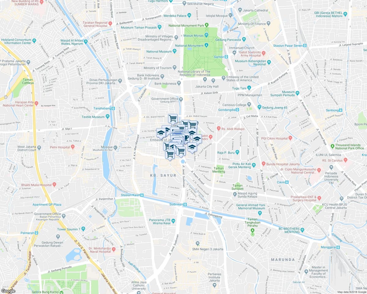地図のジャカルタムリン