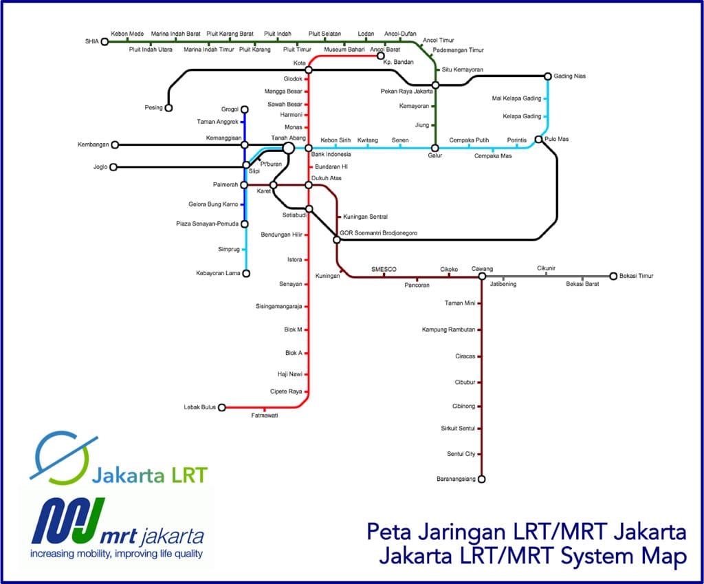 ジャカルタlrt地図