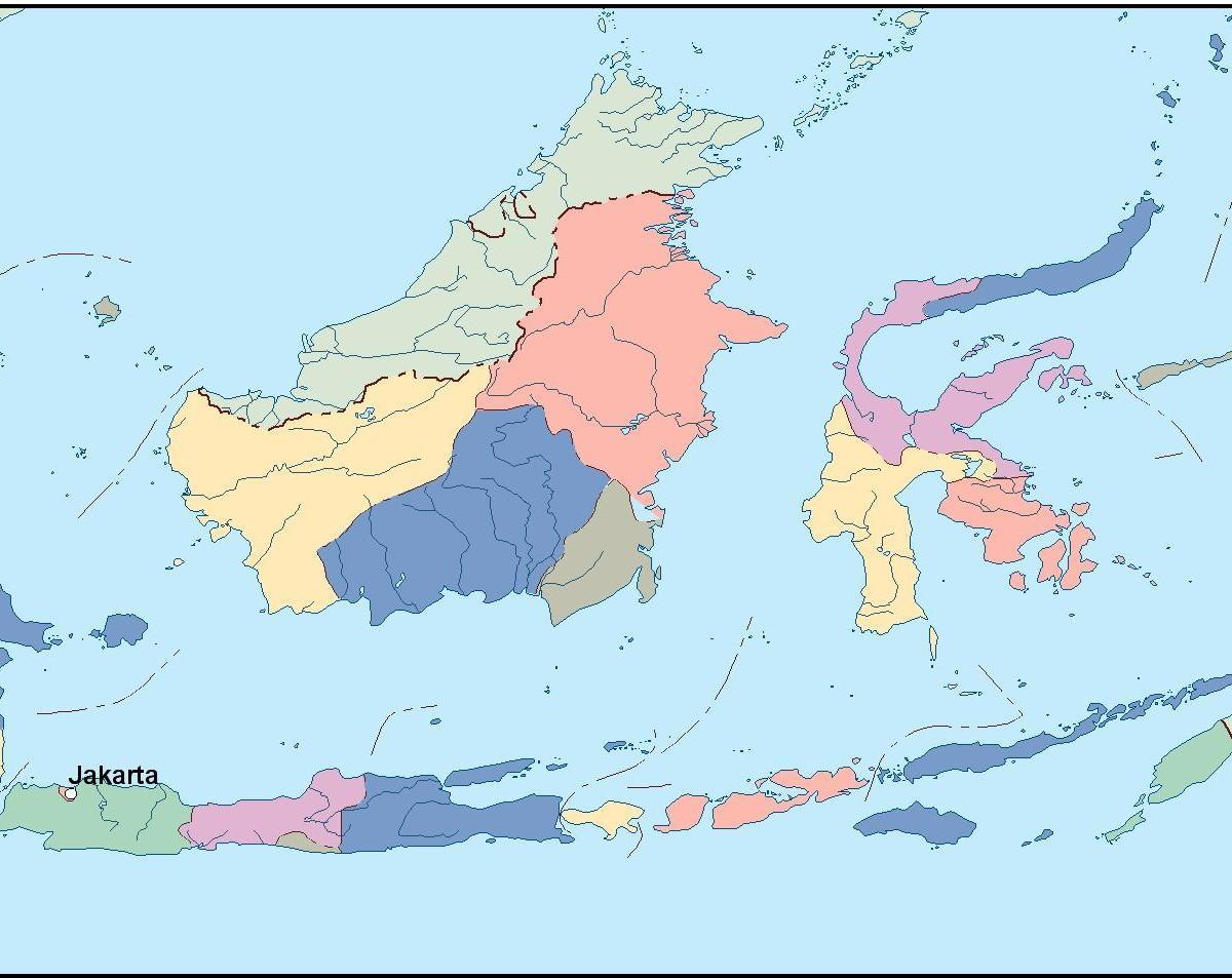 地図ジャカルタのベクトルの地図
