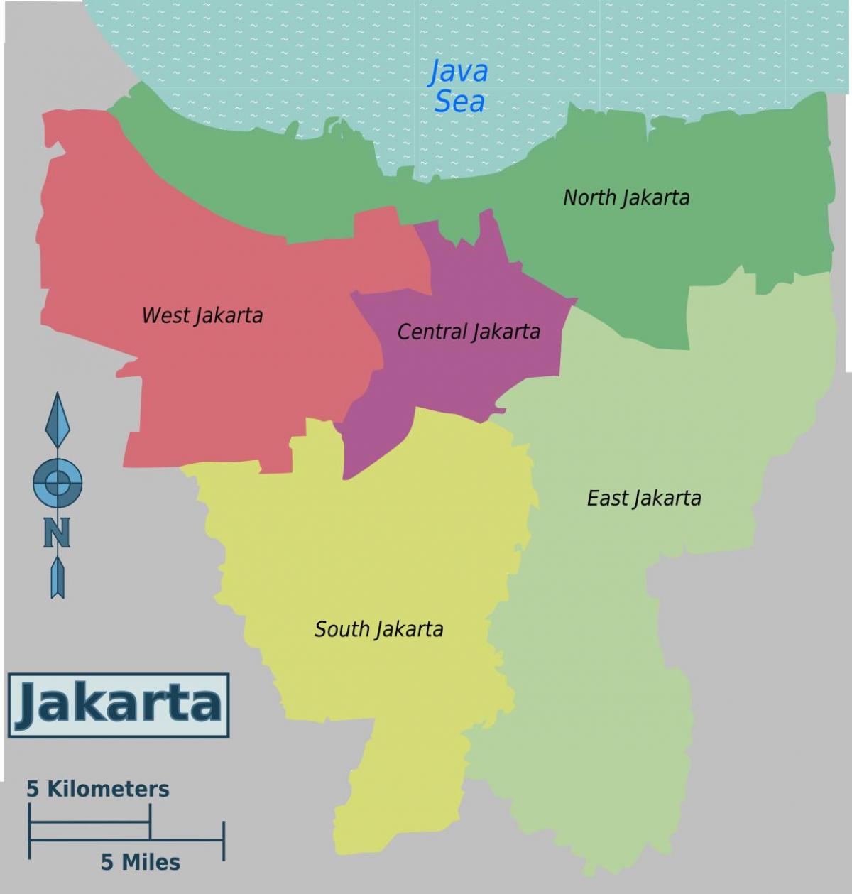 資本のインドネシアの地図