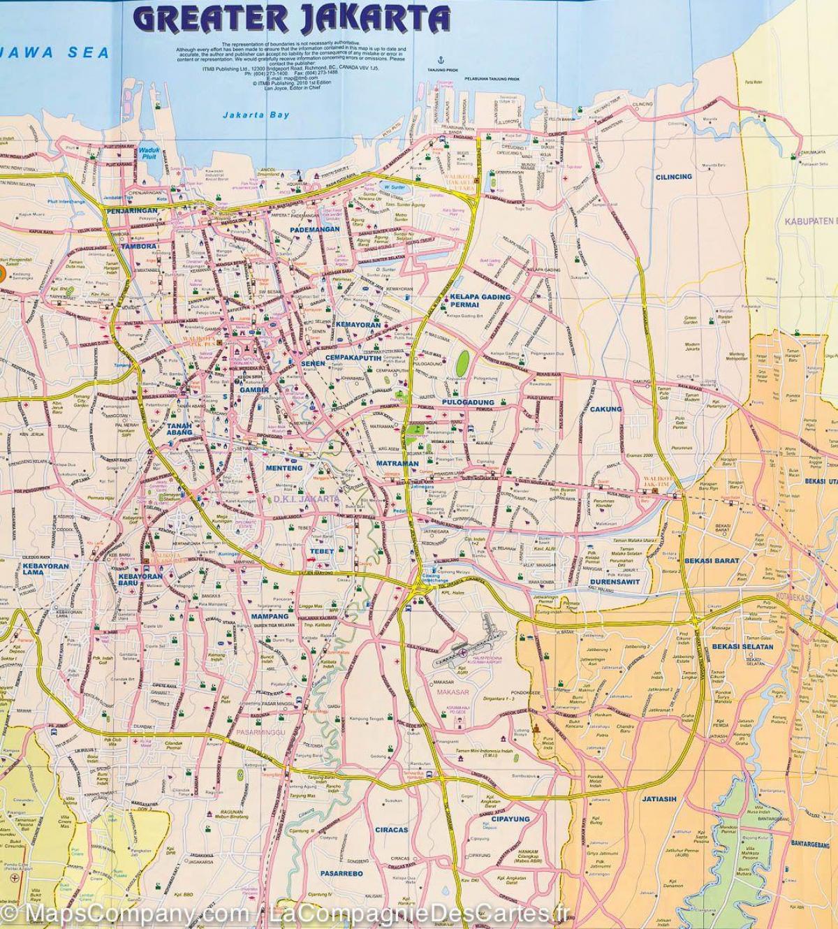 地図ジャカルタの街路