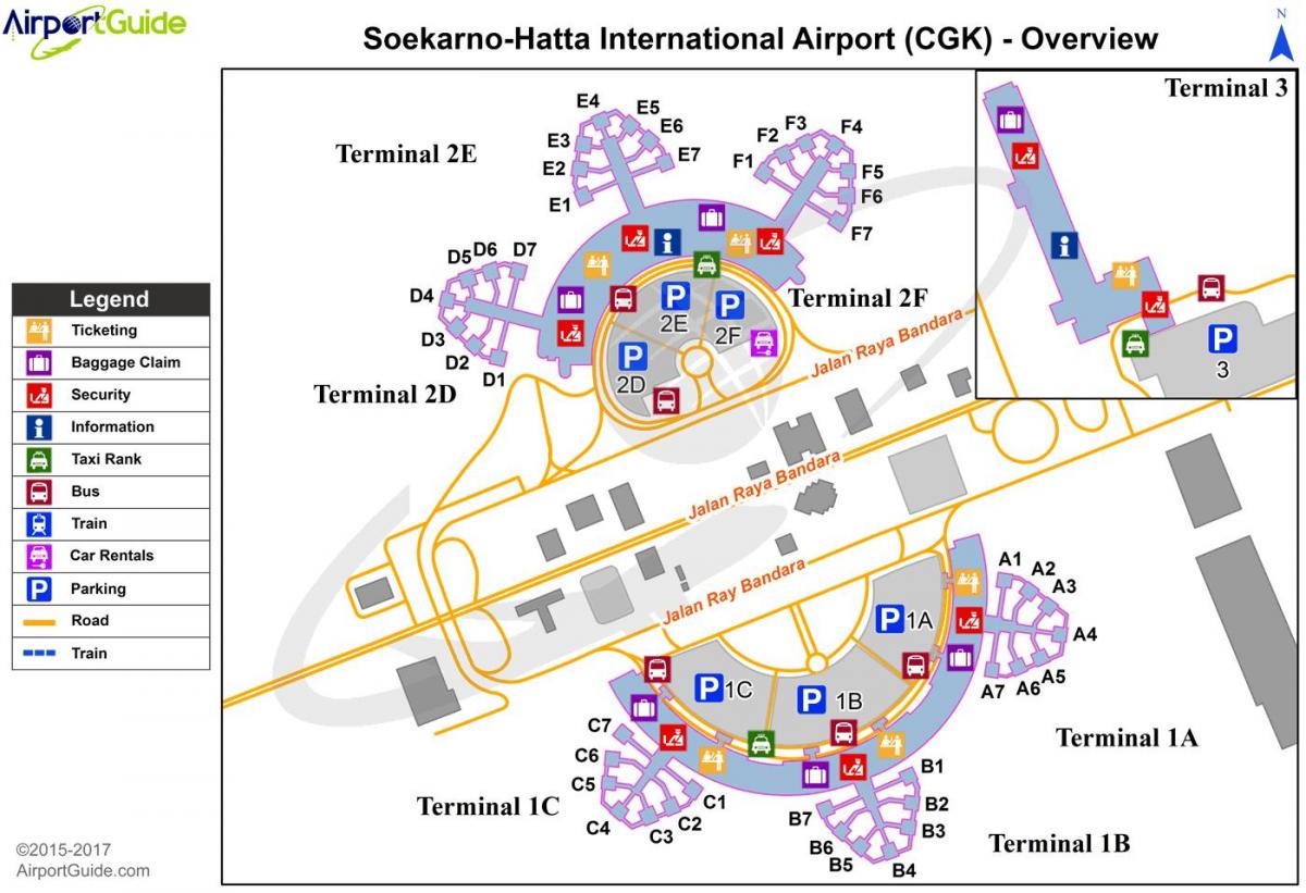 ジャカルタ国際空港地図
