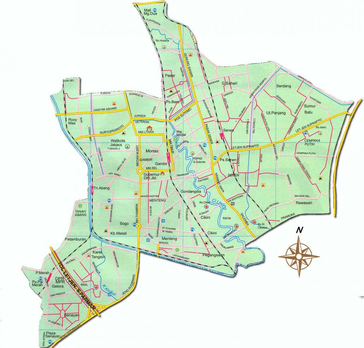 地図Jakarta pusat