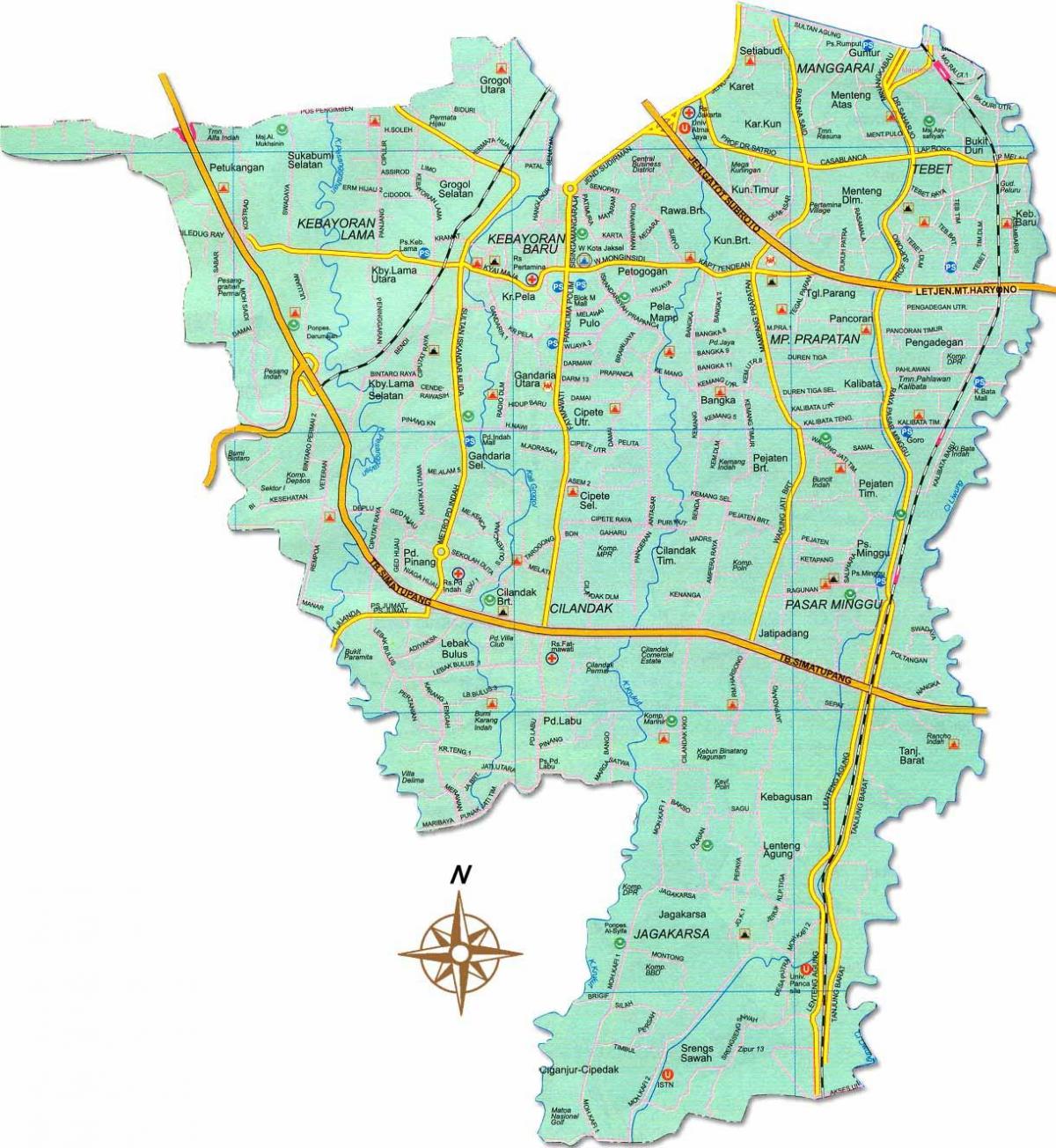 地図Jakarta selatan