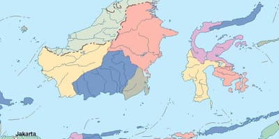 地図ジャカルタのベクトルの地図