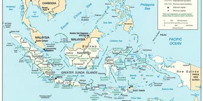 ジャカルタインドネシアの世界地図