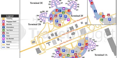 スカルノハッタ空港ターミナルビルの地図