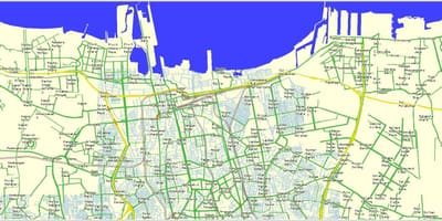 地図の北ジャカルタ