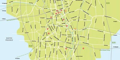 地図harmoniジャカルタ