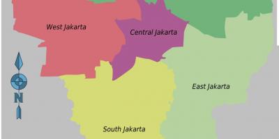 地図のジャカルタ地区