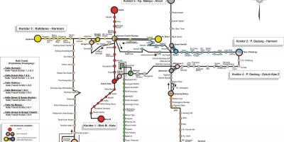 ジャカルタのバス地図